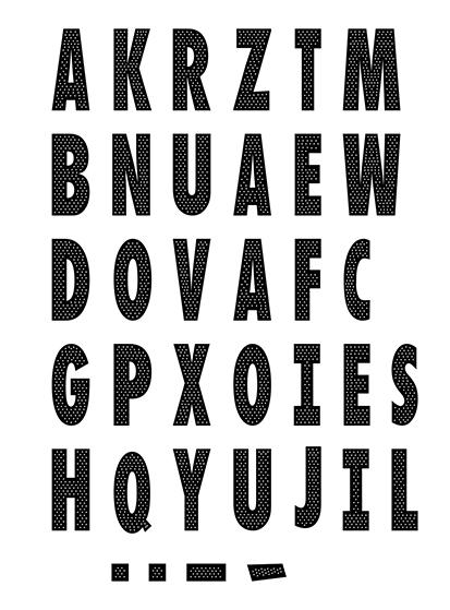 Abecedarios negro classique