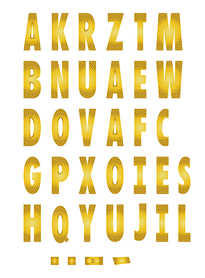 Abecedarios oro classique